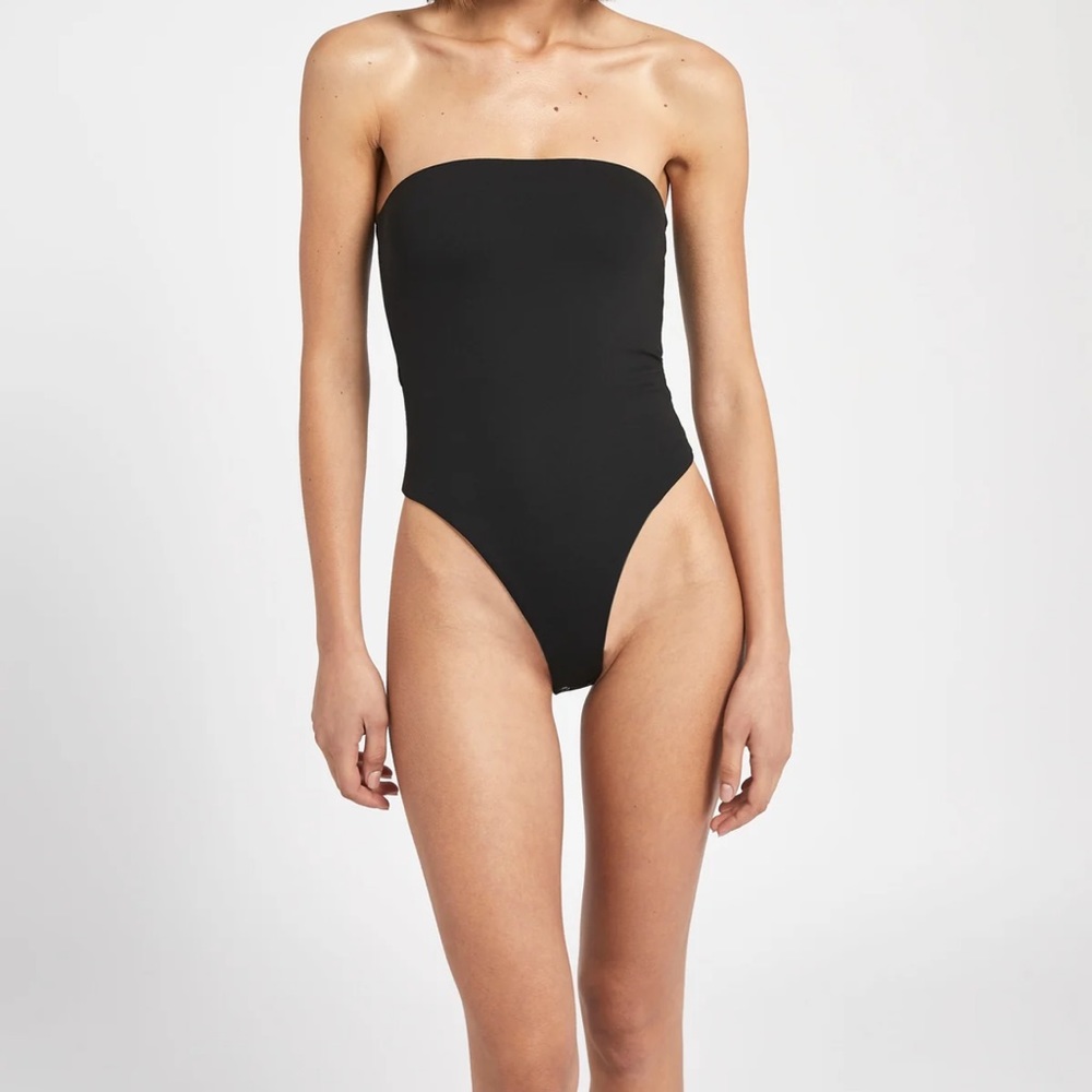 Strapless black bodysuit XS